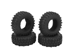 Mali 4 Pneus de Borracha para Rc Crawler 1.25in Resistente Ao Desgaste para Carros Rc Scx24 1/24