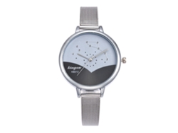 Reloj De Pulsera De Cuarzo Para Mujer Con Correa De Cuero Amarilla.
