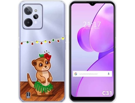 Carcasa para Realme C31 TUMUNDOSMARTPHONE Dibujos Transparente Suricata Multicolor