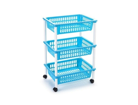 Verdulero 3 Alturas Esquinero Plástico Azul 40X61X30Cm PLASTICFORTE