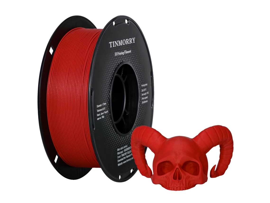 Filamento para impresora 3D, PETG con refuerzo de fibra de vidrio, alta estabilidad dimensional, PETG GF rojo OEM