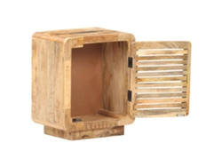 Maison Exclusive - Mesita De Noche De Madera De Mango Rugosa 40x30x50 Cm