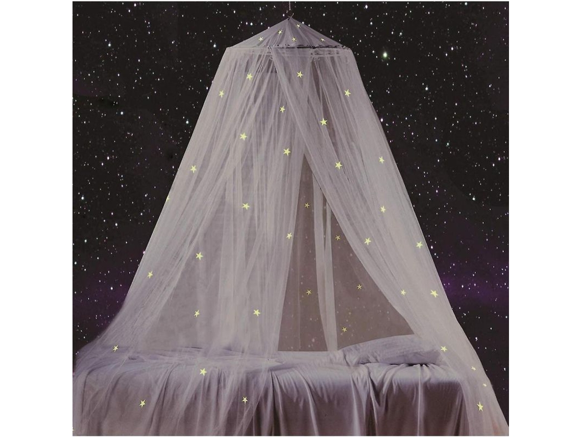 2026-13733-canopy Para Cama Con Estrellas Fluorescentes Brillantes En La Oscuridad, Regalo Para Niños Niñas Bhj