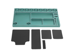 Estante Organizador De Herramientas Para Destornilladores Rc Con Imanes, Aluminio Antideslizante, Para Coches Rc 1/8 1/10 1/12 Verde