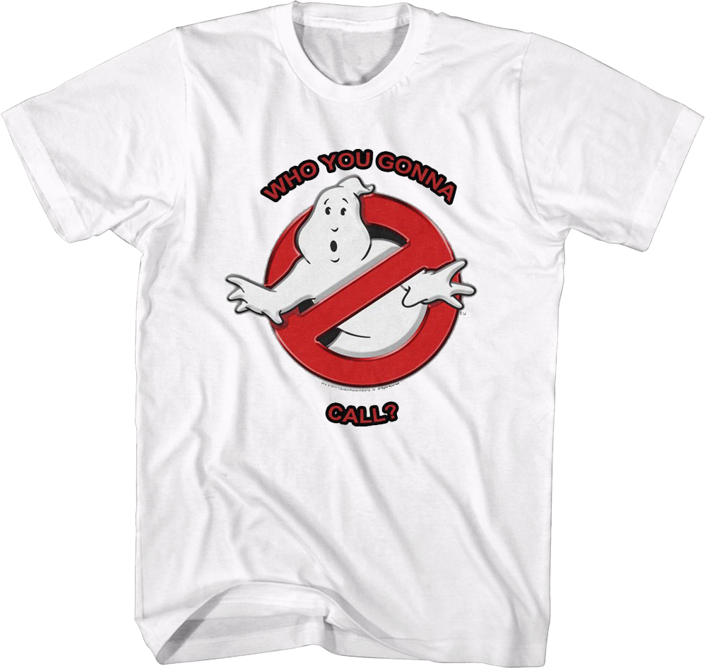 Camiseta Unisexo DEEPSTONE Ghostbusters Who You Gonna Call Blanco (M)