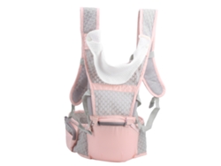 Portabebés Multifuncional Transpirable Con Soporte Lumbar Ergonómico Y Suave - Rosa