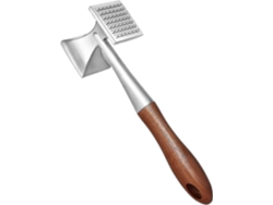 Martillo Para Carne, Martillo De Carne De Acero Zinco Con Mango De Madera, 2 En 1 Para Ablandar Y Aplanar Carnes