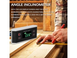 Nivel Digital Con Inclinómetro, Ip54, Ángulo De 4*90°, Medición Absoluta/relativa, Función De Retención, Para Carpintería, Herramienta Portátil.