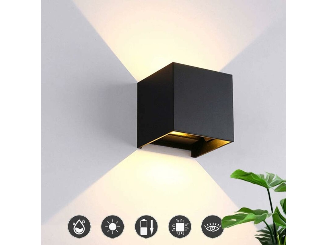 Aplique De Pared Led – Iluminación Moderna De Aluminio De 12 W Con Ángulo De Haz Ajustable, Diseño Brillante – 3000 K (negro)