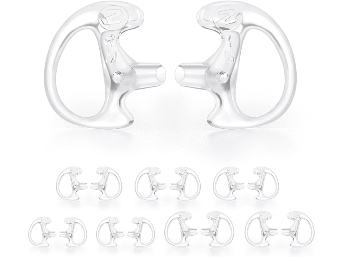8 Conectores Transparentes Moldeables Para Auricular Kit Audio Radio Bidireccional