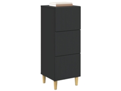 Maison Exclusive - Cajonera Negro 33 X 34,5 X 90 Cm Madera De Ingeniería
