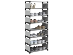 Mueble Zapatero | Zapatero 8 Niveles Gris 54x28x124 Cm Tejido No Tejido