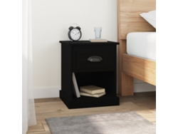 Mesitas de Noche 2 Pzs 39X39X47,5 Cm Derivados de Madera Negro