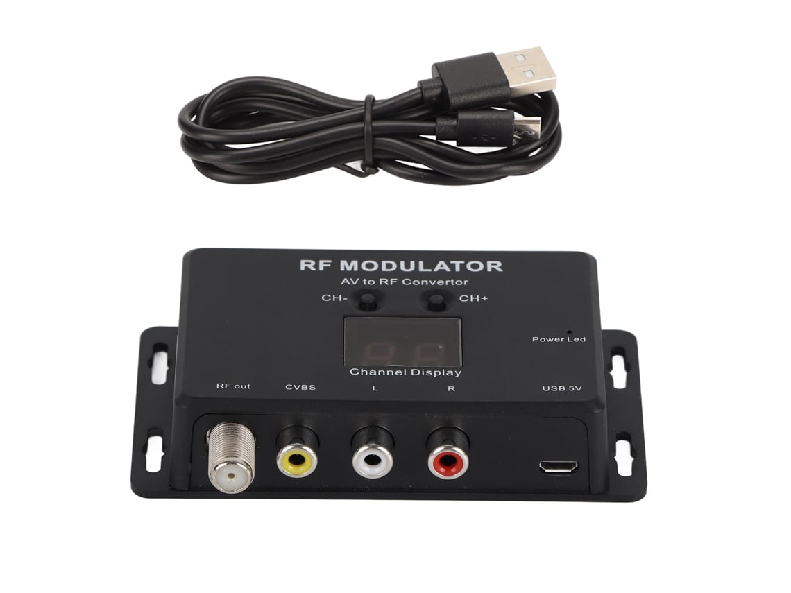 Modulador Rf Profissional Pal Ntsc Conversor Av Para Rf 21 Canais Para Set Top Box Dvr Dvd