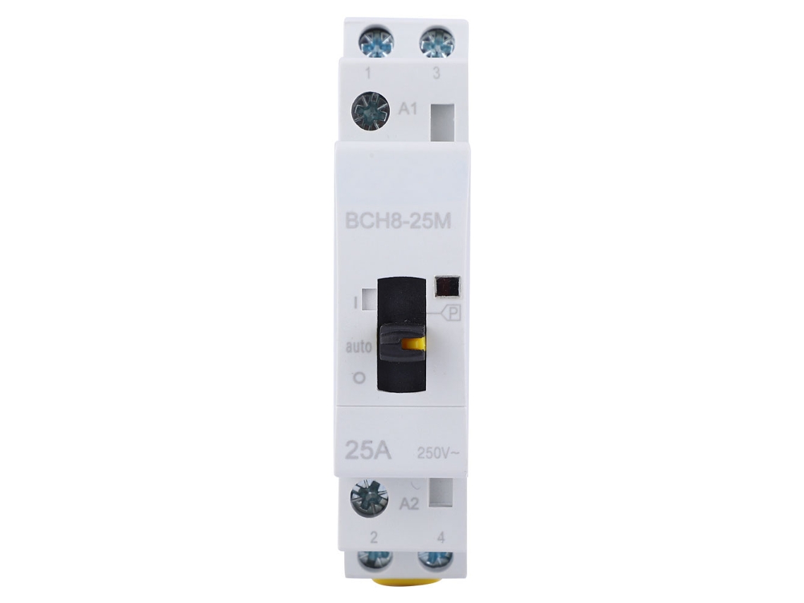 2026velora-Interruptor de contacto de CA doméstico BCH8-25M con función manual 2P25A 24V 1NO 1NC