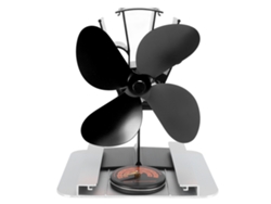 Ventilador Para Estufa De Leña Con Energía Térmica, 4 Aspas, Protector Térmico, Termómetro.