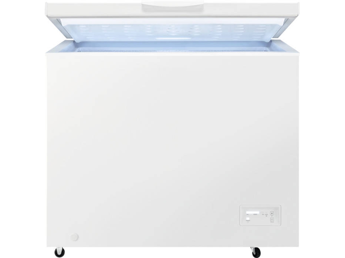 Congelador Zanussi Zcan26fw1 blanco 96cm 254 motor inverter clase horizontal 1 puerta libre instalacion litros capacidad 2 cestos compresor display lcd alarma y visual luminosa 254l zcan31fw1 96 845x96x70