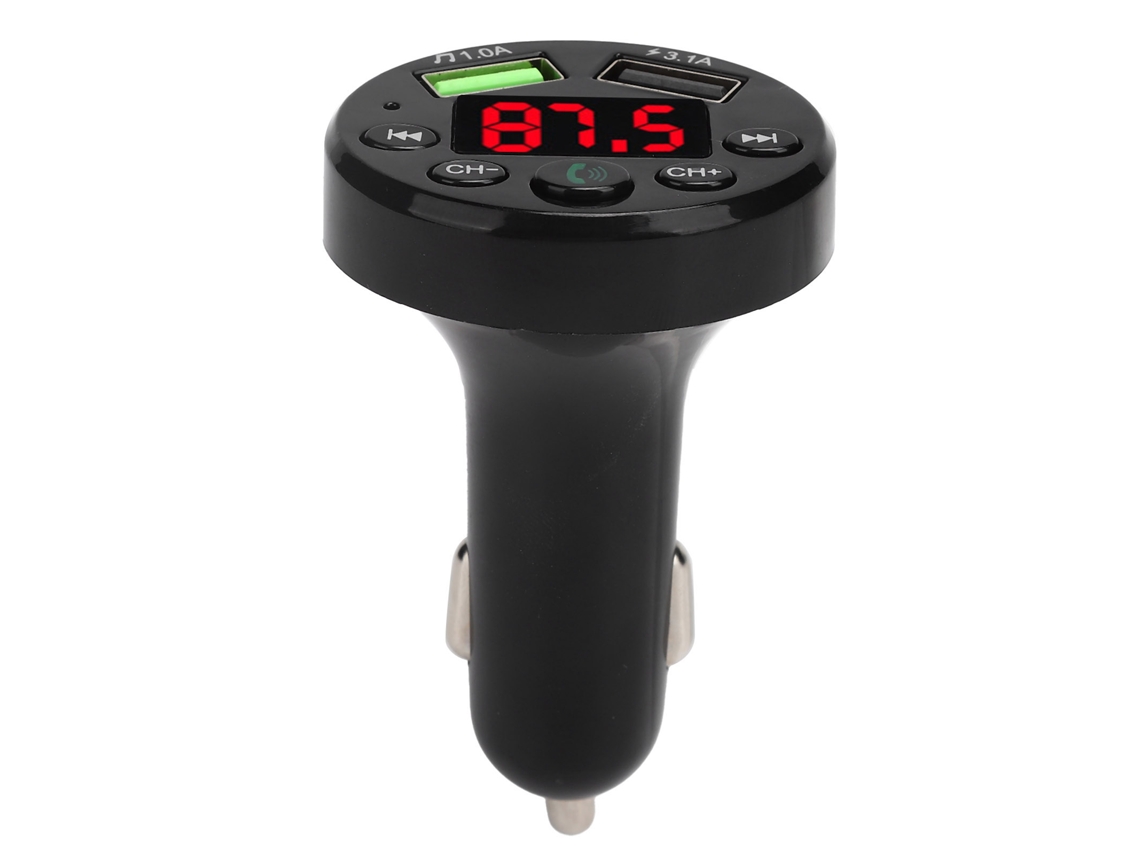 Transmisor Fm Bluetooth Para Coche Reproducción De Música Bluetooth Carga Rápida Dual Usb