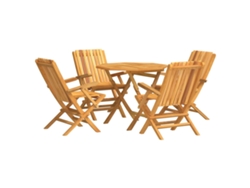 Maison Exclusive - Juego De Comedor Para Jardín 5 Piezas Madera Maciza De Teca