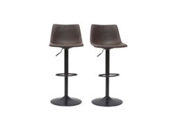 Banco de bar vintage ajustável marrom escuro pu 61 cm lote de 2 New Rock MILIBOO