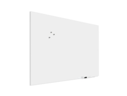 Pizarra de vidrio premium con fijación ciega - 90x120 cm - Blanco