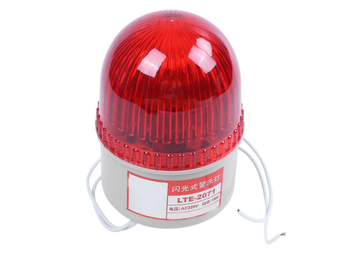 Omni-lámpara De Alerta Industrial Con Luz Roja 220v 15w Lte-2071 Para Equipos Y Seguridad Rojo Beige