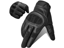 Guantes De Ciclismo - Negros - Piel Sintética Transpirable - Guantes Tácticos - Ciclismo - Pantalla Táctil - Talla M