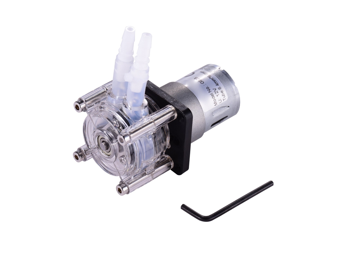 Bomba Peristáltica Grothen De 12 V Con Manguera De Silicona Anticorrosión Para Uso En Acuarios/laboratorios.