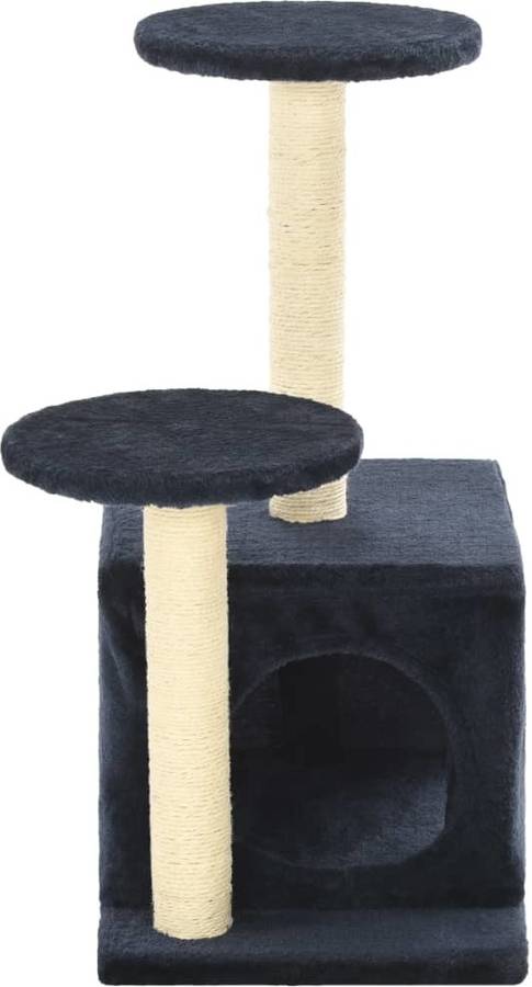 Rascador Para Gatos con poste de sisal 60 cm azul oscuro