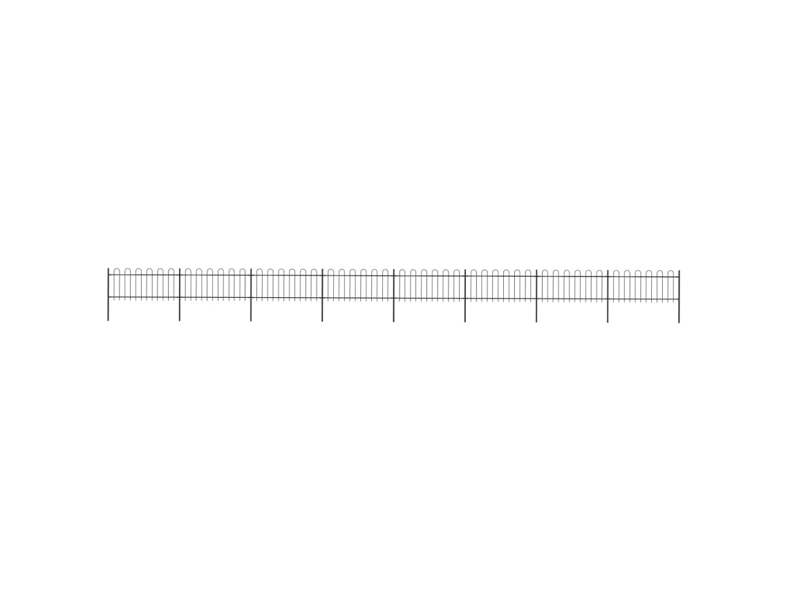 Valla VIDAXL Negro Acero (13,6x0,8m)