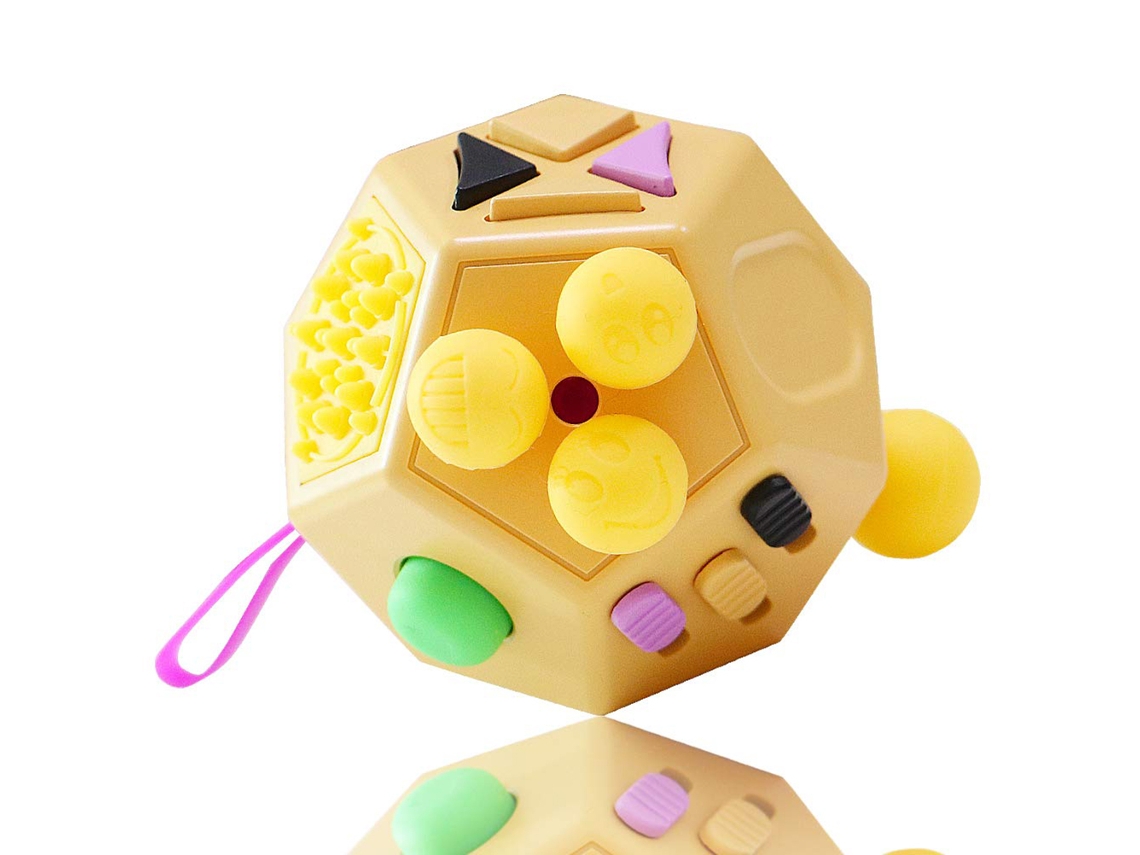 Ats-cubo Anti-estrés De 12 Caras Para Niños Y Adultos Alivio De Ansiedad Y Depresión Juguete