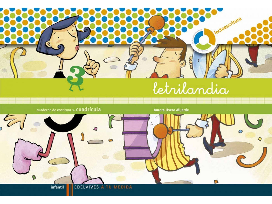 Libro .3.Cuad.Letrilandia Cuadricula Espiral de Aurora Usero Alijarde (Español)