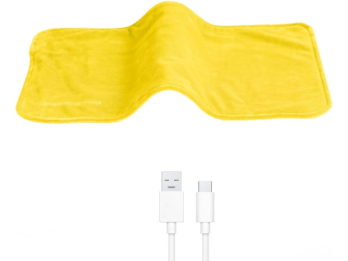 Manta térmica portátil Digitallab con USB de 5 V, grafeno, 30 x 60 cm (amarilla)