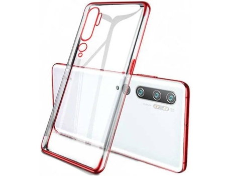 Carcasa Xiaomi Mi Note 10 LMOBILE Transparente - Rojo