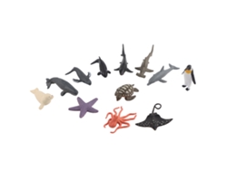 Ats-12 Piezas Modelos Animales Marinos De Pvc Con Detalles Perfectos Juguetes Para Niños Regalo Decoración