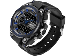 Reloj deportivo militar resistente al agua para hombre, cronómetro con alarma LED multifuncional