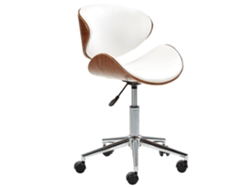 Silla de oficina BELIANI Rotterdam de Piel sintética Blanco 53x40x83