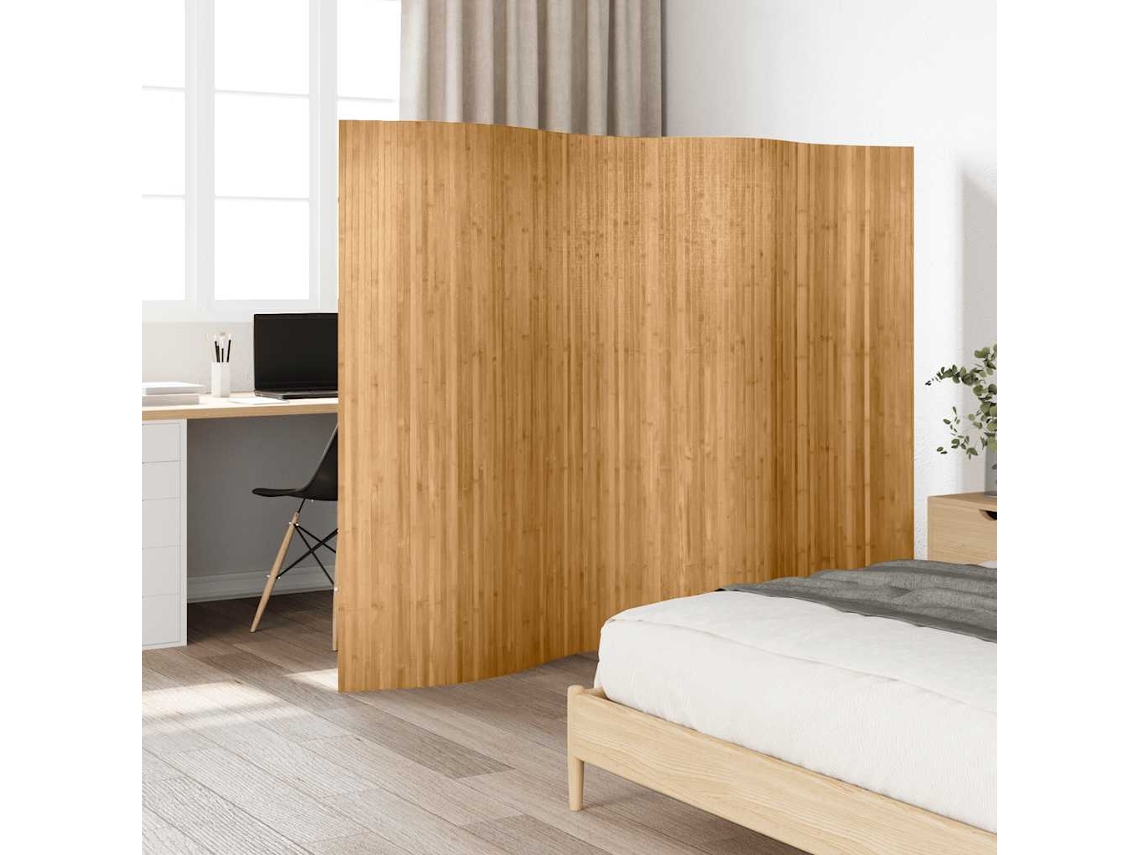 Biombo Divisor Bambú Natural 250x165 Cm