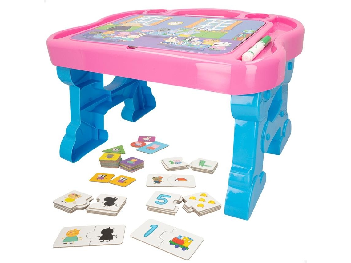 Peppa Pig Mesa infantil c/pizarra y juegos COLORBABY TOYS