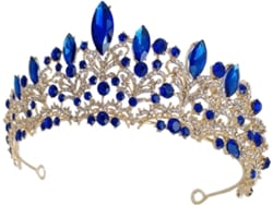 Coroa De Casamento Elegante Ciieeo Em Liga De Zinco Com Strass, Acessório De Cabelo Delicado Para