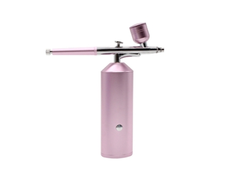 Masajeador Facial Kit de Aerógrafo Portátil Nano Masajeador Facial Vaporizador Kit de Aerógrafo de Maquillaje Inalámbrico con Compresor Rosa AUJEZO...