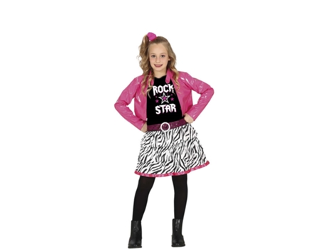 Disfraz de Niña GUIRCA Estrela Do Rock Rosa (5 - 6 Años)
