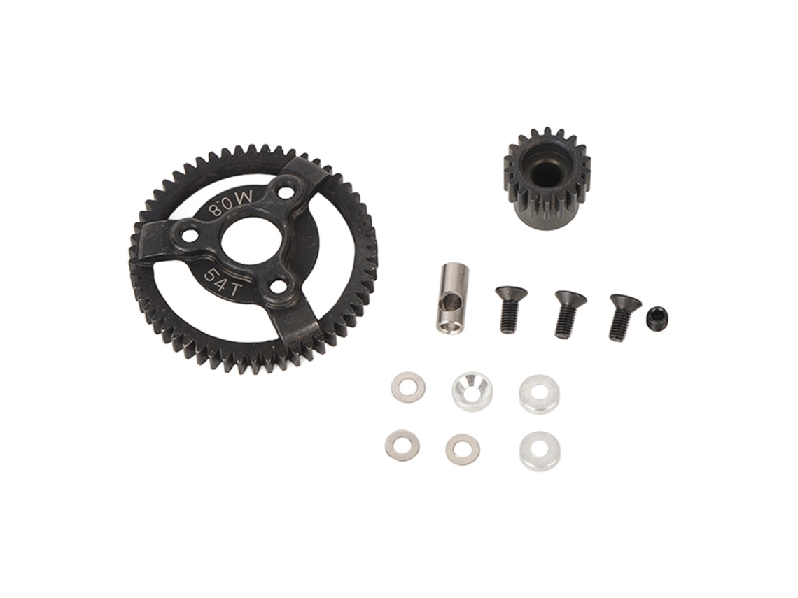 Juego De Engranajes Rectos De Piñón De Acero Templado 32p 54t/18t Para Coche Rc Traxxas Slash 2wd 1/10
