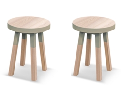 Banco MON PETIT MEUBLE FRANÇAIS de Madeira Maciça Assento 35 cm (2 unidades)