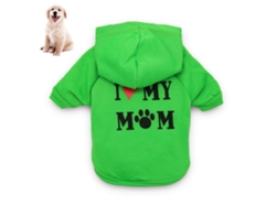 Chaqueta Con Capucha Para Perros Con Estampado "i Love My Mom", Sudadera Abrigada Para Cachorros.