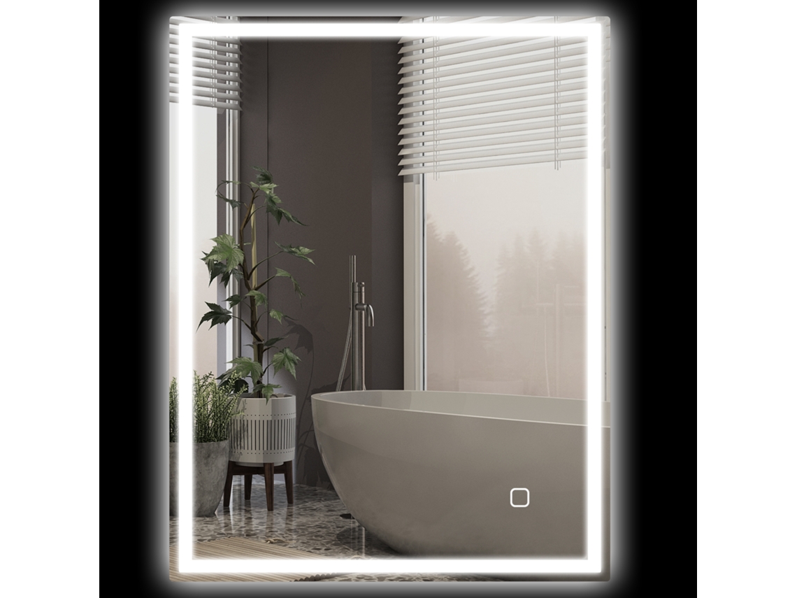 Espejo Baño Led 90x70 Memoria 3 Colores Moderno