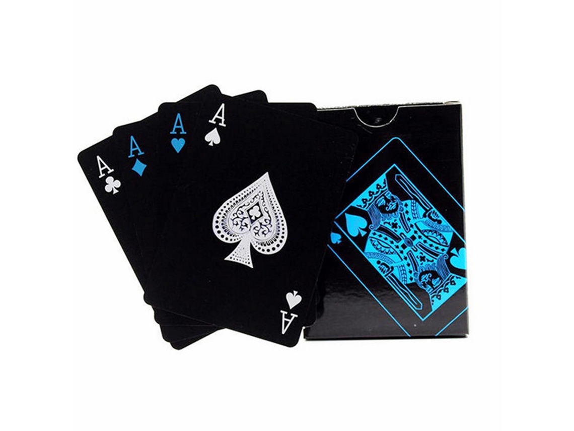 54 Cartas De Póker De Pvc De Alta Calidad, Impermeables, Negras, Juego De Juguete Práctico, Regalo