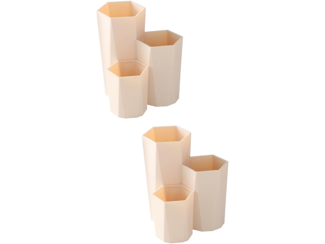 Juego de 2 piezas: expositor de cosméticos, soporte para cepillos de dientes y organizador de cepillos de Gokoco