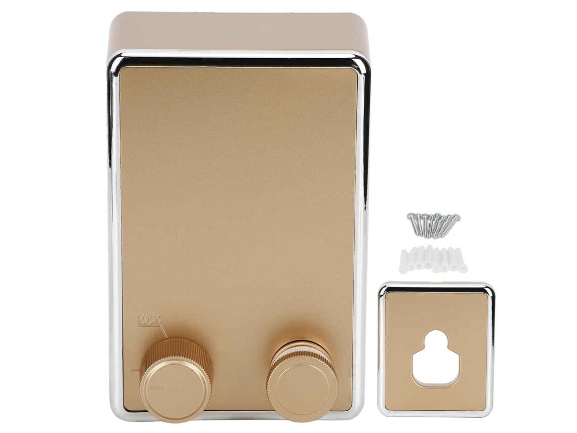 Tendedero de ropa retráctil de pared, acero inoxidable, acabado dorado.