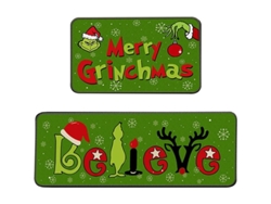 Set De Alfombras Navideñas Para Cocina Y Baño, Alfombras Lavables Decoración Navidad
